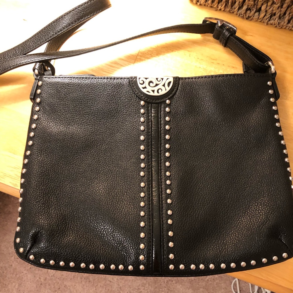 Brighton Pewter Studded Crossbody